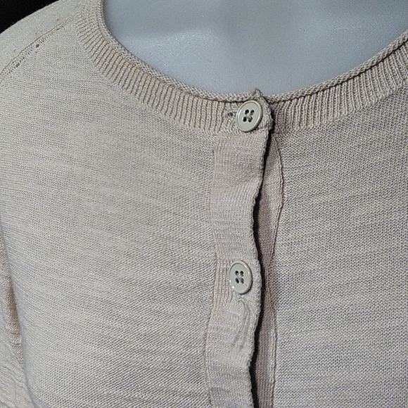 Loft slightly distressed tan/cream cardigan - Picture 2 of 5